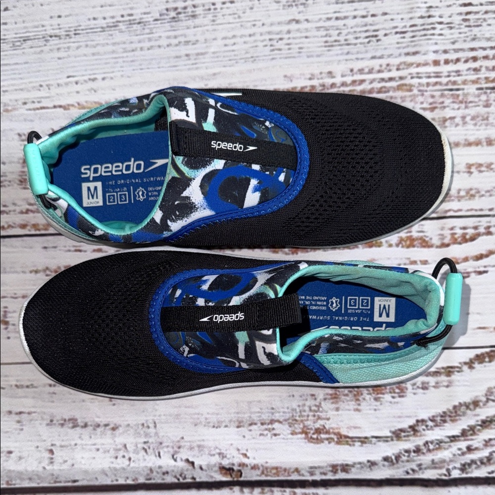 Speedo Kids Water Shoes - Black and Aqua